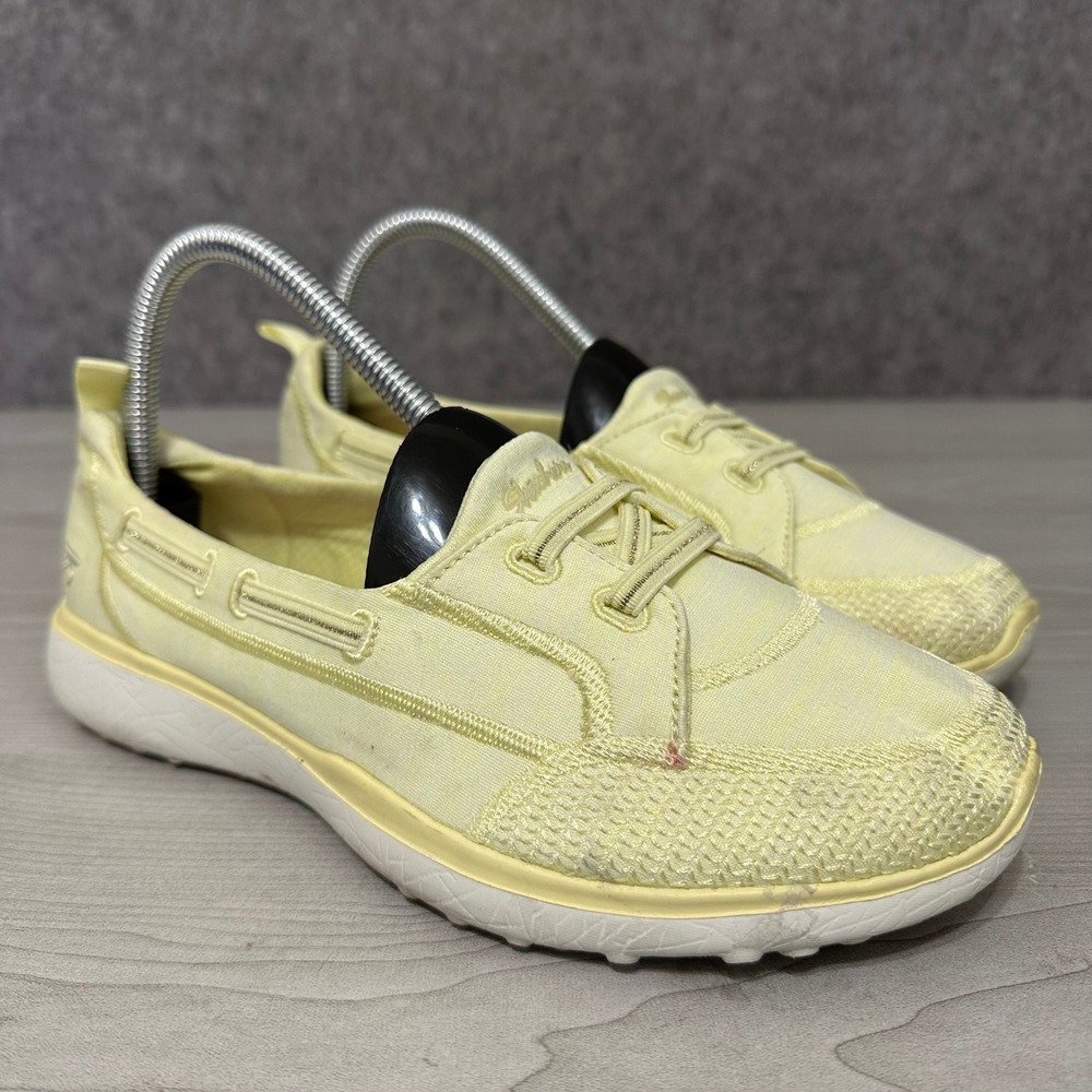 Skechers Microburstโ Topnotch Sneakers Womens 6.5 Yellow Bungee Slip On